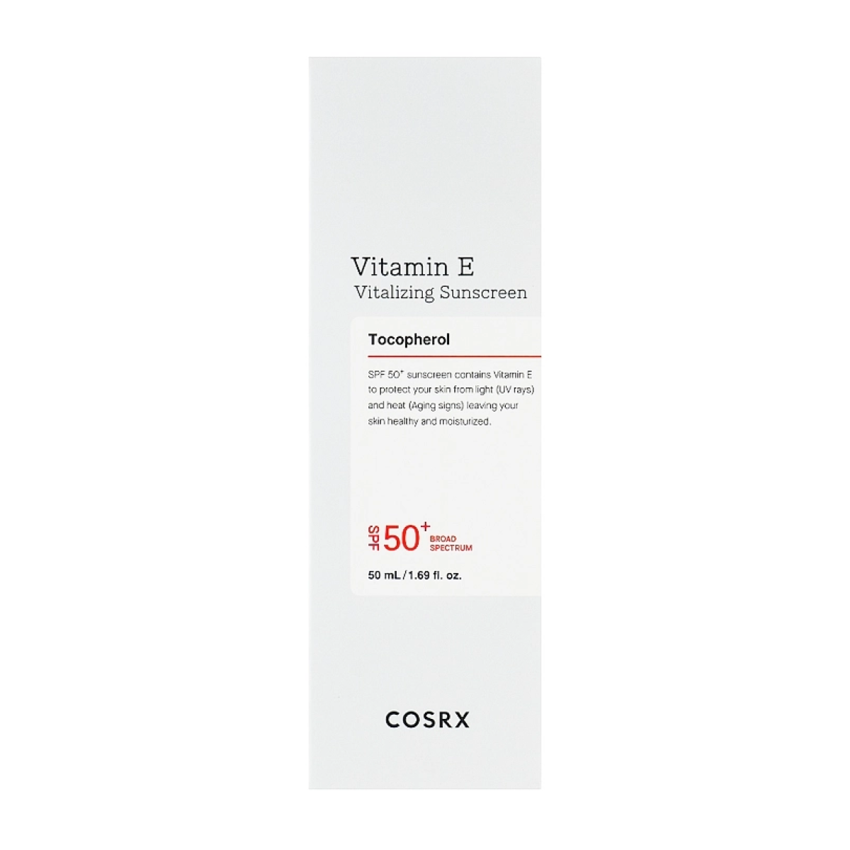 50 ml Cosrx - Vitamine E FPS 50 - Crème Solaire Revitalisante