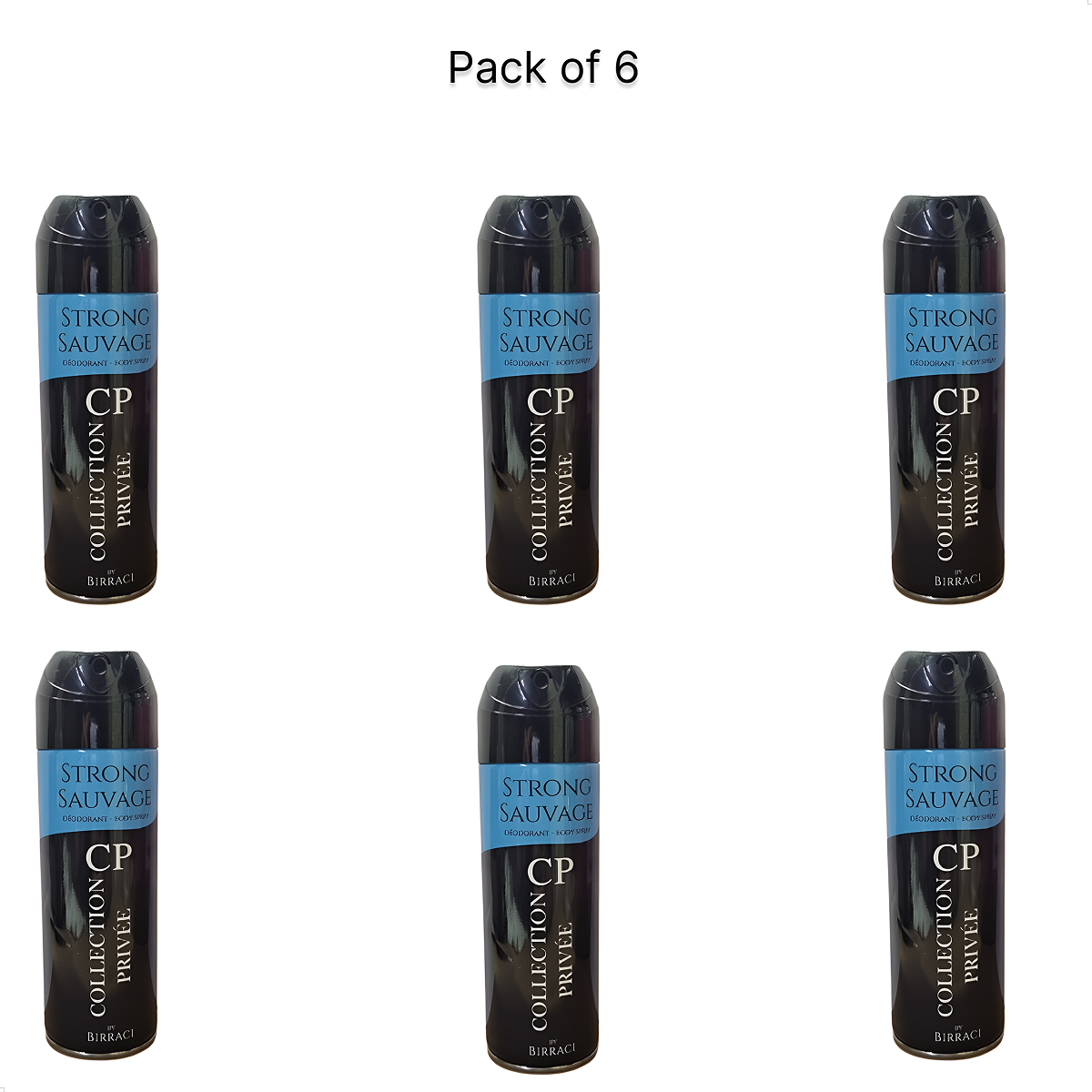 6*200ml Collection Privée - Strong Savage - Deodorante da Uomo